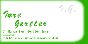 imre gertler business card